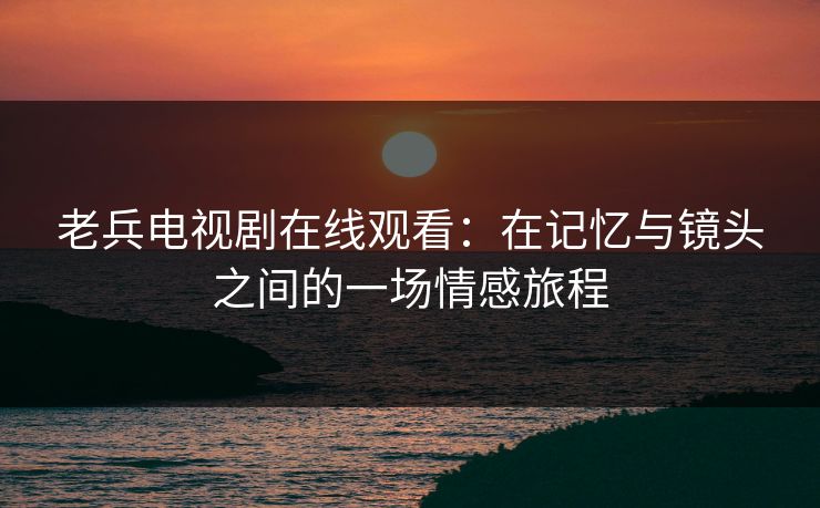 老兵电视剧在线观看：在记忆与镜头之间的一场情感旅程