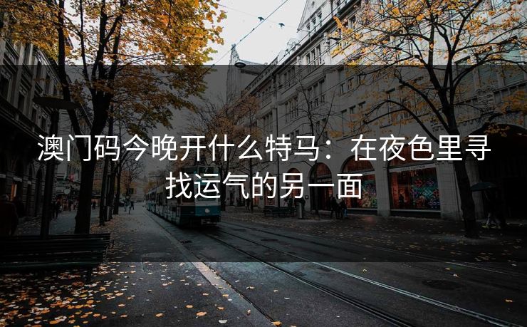 澳门码今晚开什么特马:在夜色里寻找运气的另一面 澳门码今晚开什么特马:在夜色里寻找运气的另一面